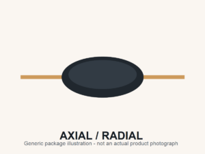 BL02RN2R1M2B axial ferrite bead with split radial bend leads generic package illustration