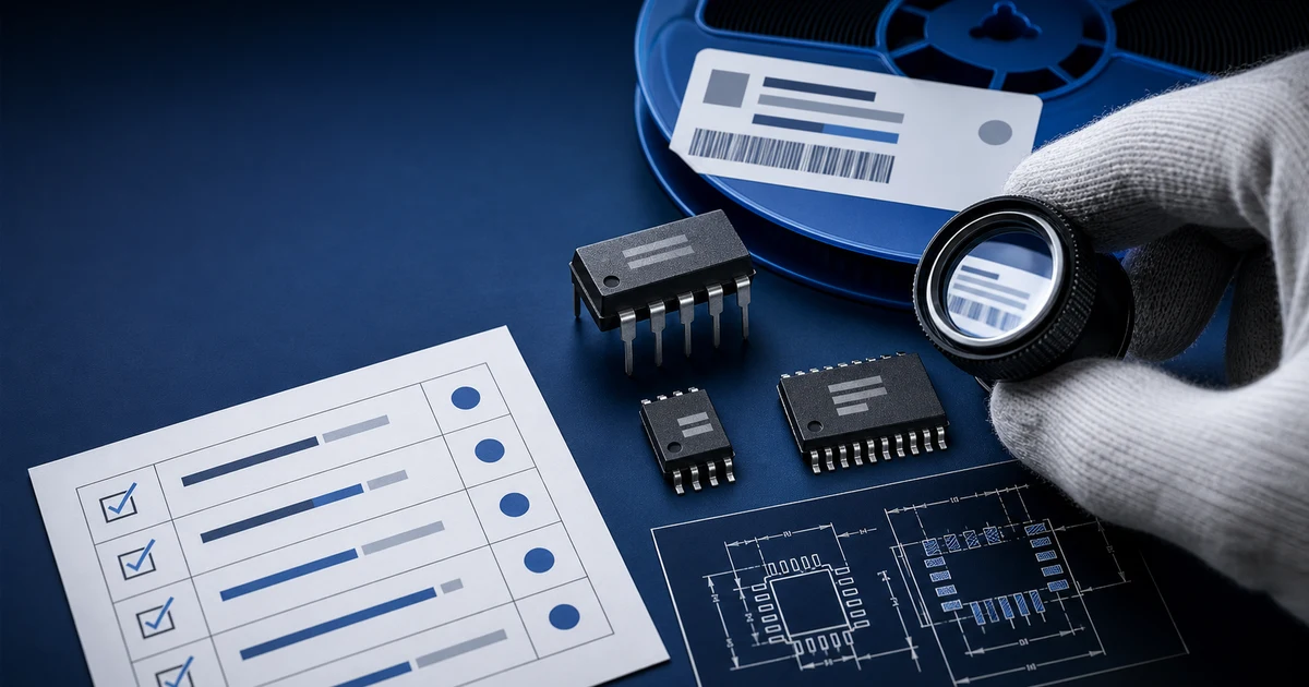 RTC package, ordering-code, reel-label and PCB-footprint verification
