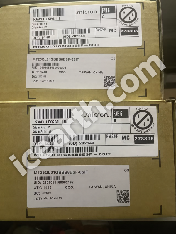 MT25QL01GBBB8ESF 0SIT packaging watermarked